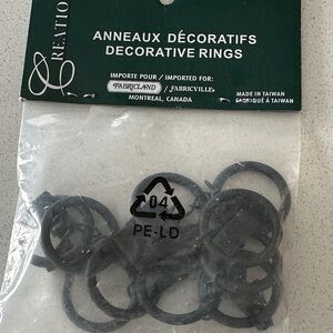 Black Decorative Rings 10 pieces